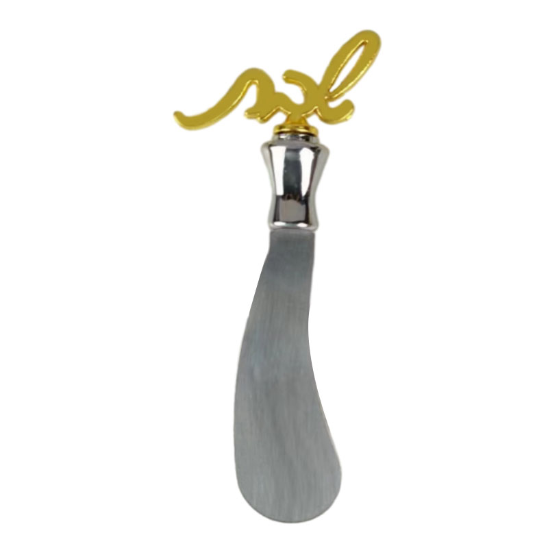 Gold letters stainless steel cutlery set cream knife cheese knife pizza spatula butter knife pizza k
