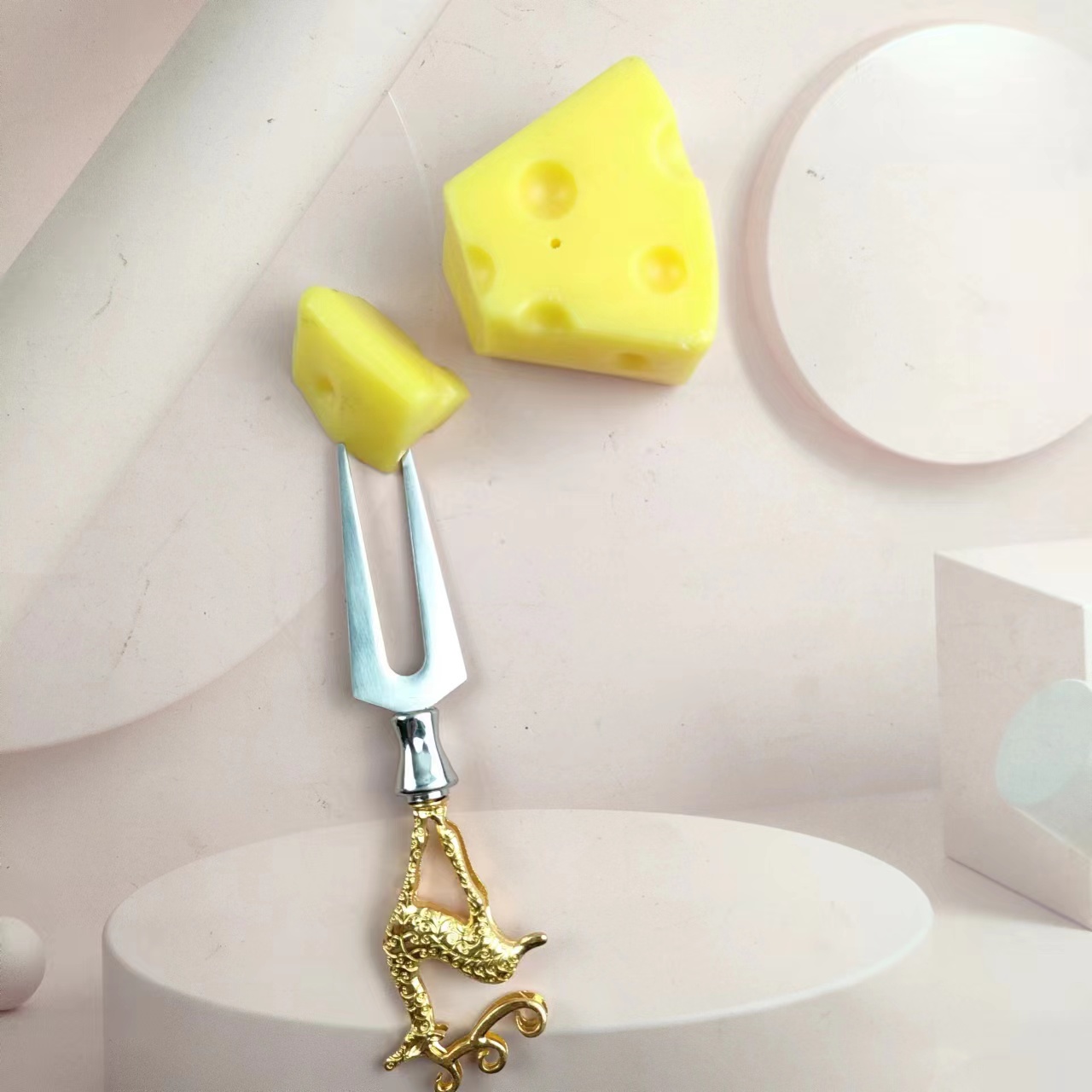 Golden elk modeling stainless steel cutlery three-piece cream knife cheese knife pizza shovel butter
