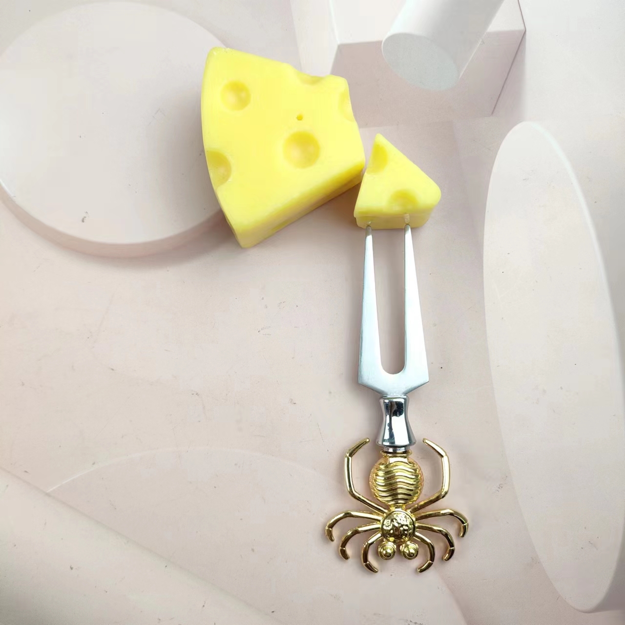 Golden spider modeling stainless steel cutlery set of three cream knife cheese knife pizza shovel bu