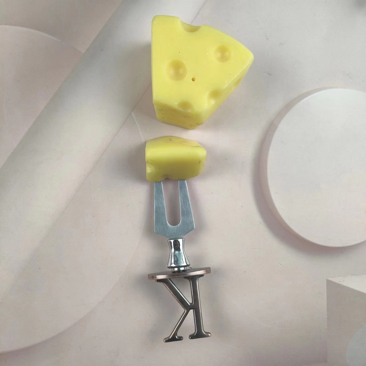 Letter K modeling stainless steel cutlery set of three cream knife cheese knife pizza shovel butter 