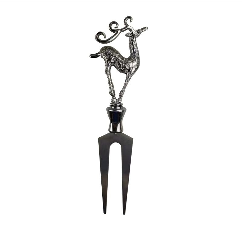 Silver elk modeling stainless steel cutl