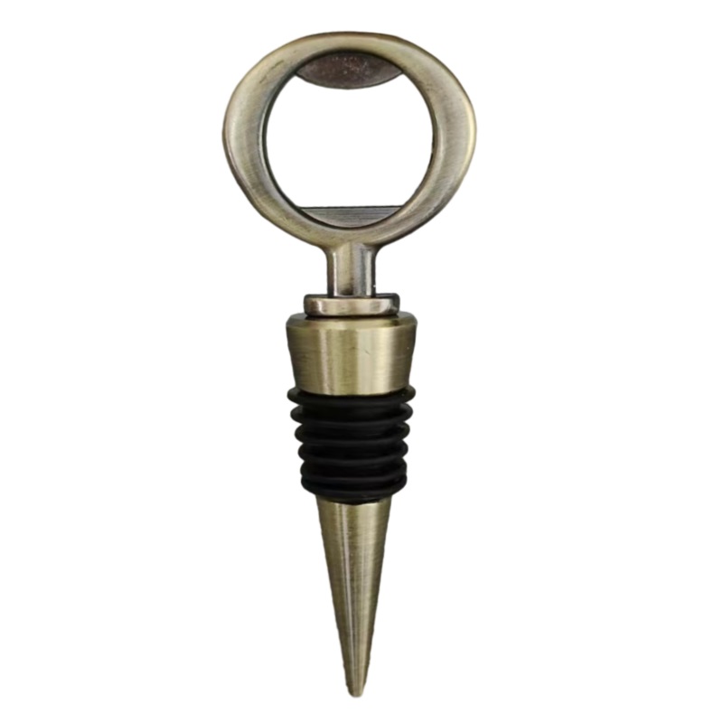 Creative Amazon bronze threaded corkscrew corkscrew air tight sealed silicone vacuum stopper