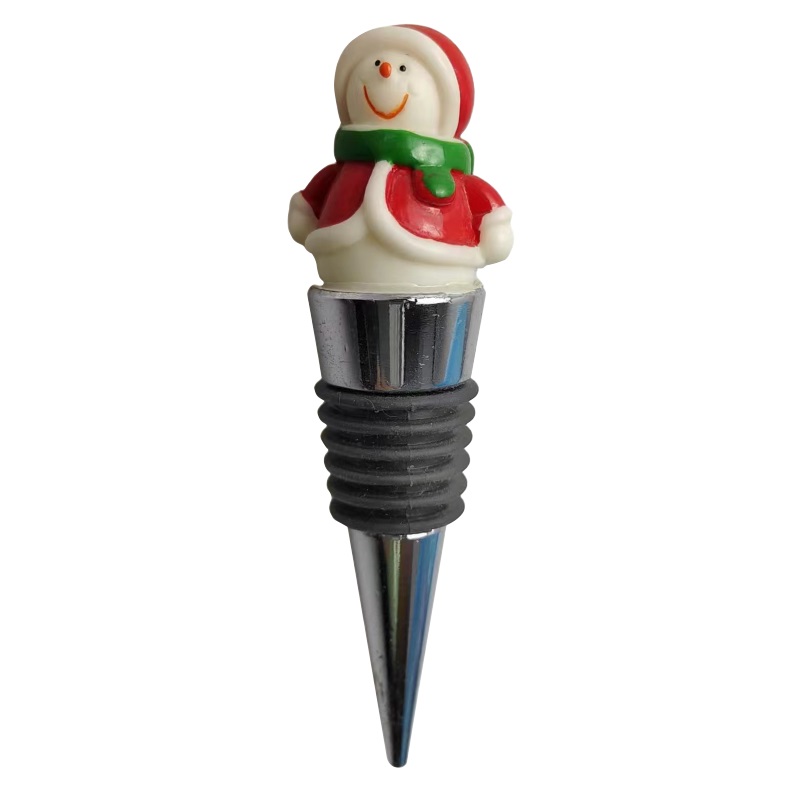 Europe and the United States creative cute cartoon snowman wine decorations sealed party party gift.