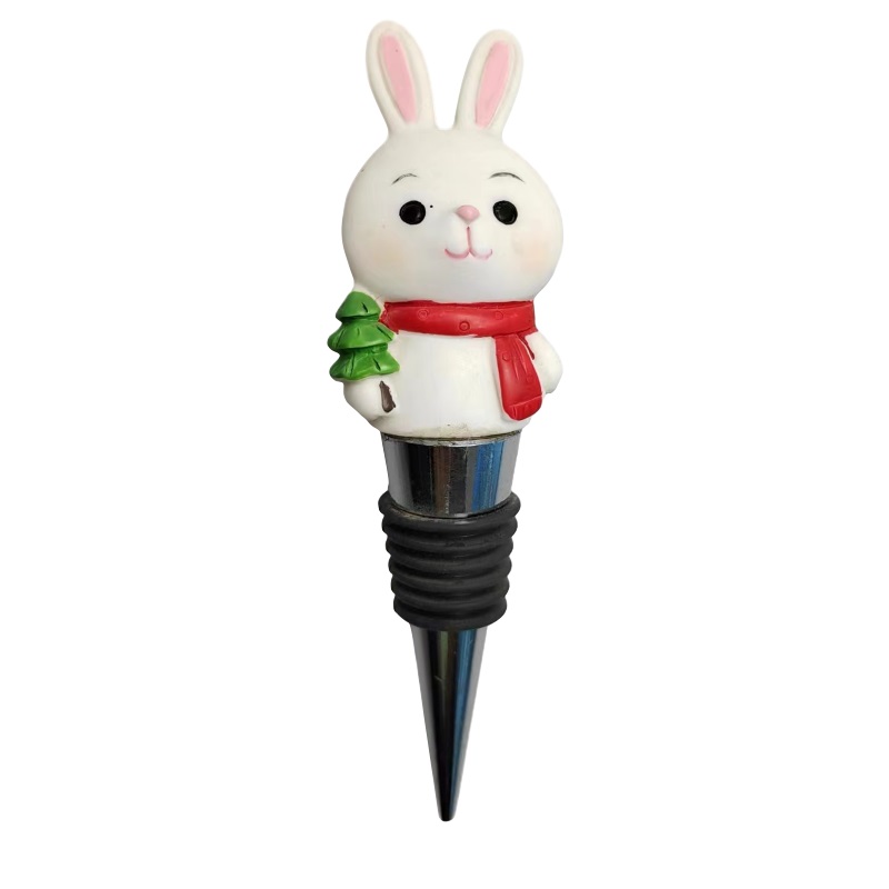 Europe and the United States creative cute cartoon snowman wine decorations sealed party party gift.