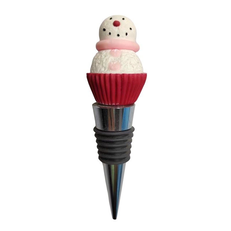 Europe and the United States creative cute cartoon snowman wine decorations sealed party party gift.