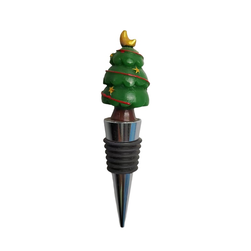 Europe and the United States creative cute cartoon Christmas tree wine decorations sealed plug party